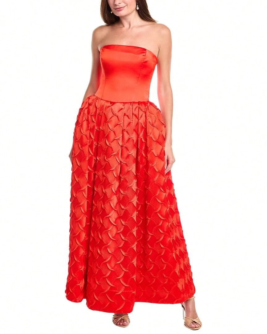SIMKHAI Azriel Bustier Gown - Red - View 1