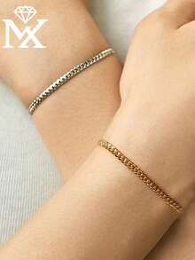 SYMFNY 1 chiếc vòng tay bạc sterling 925 cao cấp tối giản kiểu mắt xích , phù hợp cho nữ giới đeo hàng ngày khi đi làm và trong những dịp thường nhật. - Vòng đeo tay - Xem 3