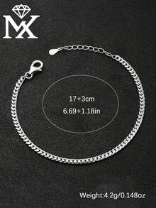 SYMFNY 1 chiếc vòng tay bạc sterling 925 cao cấp tối giản kiểu mắt xích , phù hợp cho nữ giới đeo hàng ngày khi đi làm và trong những dịp thường nhật. - Vòng đeo tay - Xem 7