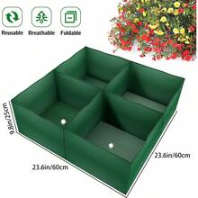 Bộ 3 chậu trồng cây trên cao, túi trồng cây bền chắc với 4 ngăn riêng biệt, chậu vuông có lỗ thoát nước, thích hợp trồng cà chua, ớt, thảo mộc, hoa và rau củ. - Nhiều màu - Xem 7