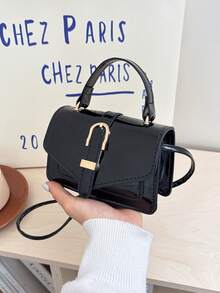 Fashionable Mini Handbag For Women, New Minimalist Personalized INS One Shoulder Bag, Chic Crossbody Bag - Black - View 1