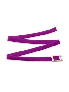 Vestido de mujer de cuello en V elegante con volantes en el bajo, vestido midi asimétrico/irregular de unicolor para ocasiones elegantes, bodas, oficina, uso diario, primavera/verano - Morado Violeta - Ver 11