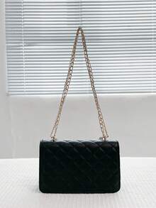 Summer New Versatile Fashion Chain Shoulder Crossbody Square Bag - Black - View 11