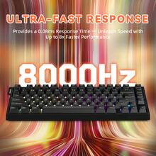 ATTACK SHARK R82 HE Rapid Trigger Wired Mechanical Gaming Keyboard TKL NKRO With 8K Polling,0.005mm RT Accuracy,256K Scan Rate,5 Layer Sound Damped,Hall Effect Magnetic Switch,Driver - View 5