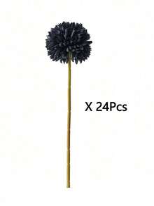 8/16pcs Artificial Chrysanthemum Ball Flowers Dandelion Hydrangea Arrangement Bouquet Present For Friends Bridal Wedding Bouquet Decor For Home Office Coffee House Party Wedding Decoration - Black - View 10