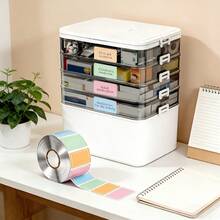 Large Capacity Multi-Layer Stackable Storage Box With Lids- 5-Tier With Handle, Essential ForHome And Travel, Transparent Storage Box Easy To Clean, For Pill Box Organization, OfficeSupplies, Sewing Supplies, Bathroom Supplies Storage Box - View 9
