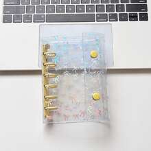 Portador A7, Cubierta con cinta, Libro de almacenamiento con estrellas brillantes, Libro de pegatinas/Libro de bolsillo, Portador A7 Libro de pegatinas, Planificador de papelería, Cuaderno, Libro de pegatinas, Suministros de oficina, Suministros escolares - A - Ver 14