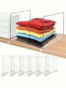 Bộ 1/2/4 tấm vách ngăn tủ quần áo bằng acrylic trong suốt, vách ngăn giá đựng đồ, vách ngăn ngăn kéo, dụng cụ sắp xếp tủ quần áo cho quần áo, ví trên kệ gỗ hoặc kệ đứng trong phòng ngủ, tủ quần áo, bàn làm việc, nhà bếp, văn phòng. - Nhiều màu - Xem 7