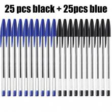 10/20/30/50支装中性笔，蓝/黑墨水，耐用便携，办公用品，文具（黑色） - 套裝 - 查看 12