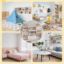 Huisuilinss Toy Storage Organizer,Toy Organizers And Storage With 6 Removable Bins & 6 Cubbies,Kids Bookshelf Bookcase With Movable Chests For Playroom Bedroom Classroom Kindergarten - White - View 7