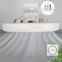 Ceiling Fan With Remote Control, Lights, 3 Colors, 3 Speeds, Timer Function, For Kitchen/Bathroom/Bedroom, Back To School Season - Trắng 02 - Xem 3