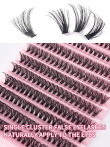 40 Boxes Fake Eyelashes, 200 Pieces Cluster Eyelashes, 0.07mm D-Curl, 9-16mm Mixed Natural Eyelash Extension, 3D Russian Stripe Curly Individual Eyelash Clusters, Makeup Tools - Suitable For Mom, Eyelash Clusters, Individual False Eyelashes, False Eyelashes - D - View 4