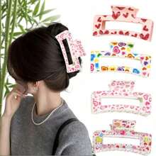 1 pieza Clip de pelo de lujo y elegante con forma de garra de tiburón para mujer - Antideslizante y , eleva instantáneamente tu apariencia, perfecto para uso diario/fiesta/oficina/Navidad - Ver 2