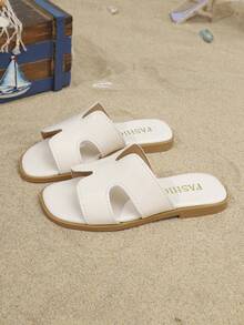 Dép lê unisex thời trang mới năm 2026, thiết kế tối giản thanh lịch, phù hợp cho mùa hè, đi biển và du lịch. - Màu be - Xem 5