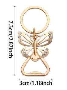 1/2个蝴蝶造型开瓶器钥匙扣，欧美婚礼派对生日礼物，锌合金啤酒开瓶器，非常适合生日、感恩节、母亲节、父亲节等场合。 - 查看 8