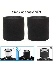 Foam Sleeve Filter Replacement Parts, Vacuum Cleaners Foam Filter Replacement, Foam Replacement Filter For Wet Vacuum Cleaners Compatible With Shop-Vac, Vacmaster & Genie Shop Vacuum Cleaners - Multicolor - View 2