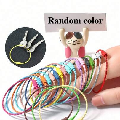 10/30pcs Colorful Carabiner Keychains, Luggage Tags, Climbing Hooks, Keyring, Rope Keychain, Screw Lock Accessories, Easy Installation And Durable