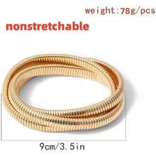 Stackable Spiral Snake Chain Bracelet, 44323812 - Hot Pink - View 2