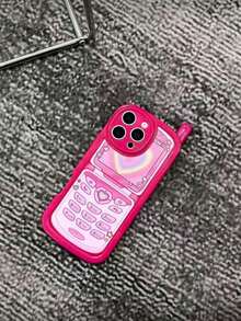 1pc Fashionable Heart-Shaped Phone Case, Compatible With IPhone 15, 17 Pro/17 Air/17/17 Pro Max, 16/11/16 Pro/16 Plus/16 Pro Max/16e/15 Pro Max/13/14/12/XS/XR/7G/8P, Soft Silicone Shockproof Protective Cover For XR, XS Max, 7/8 Plus - Multicolor - View 4