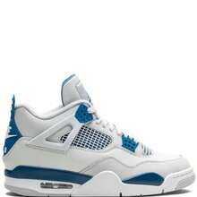 Nike Air Jordan 4 Retro Sneakers - Authentic Iconic Basketball Shoes | Viral 2026 Men's High-End Retro Streetwear | Premium Leather & Mesh Performance Trainers | Classic Air Cushioning & Support Wings | Legendary Designer Athletic Footwear - 軍藍色 - 查看 5