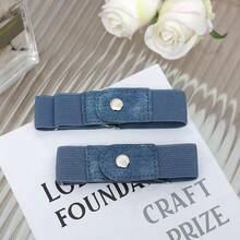 2pcs Unisex Elastic Waist Belt Without Buckle - Multicolor - View 11