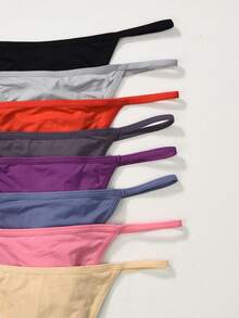 8条/套 夏季薄款无痕丁字裤，性感运动透气瑜伽健身舞蹈弹力无束缚三角内裤 - 彩色 - 查看 5