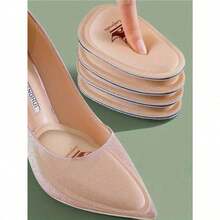 1pair Women's Half Size Shoe Inserts, Anti-Slip Breathable Sweat-Absorbing Foot Pads - Beige - View 7
