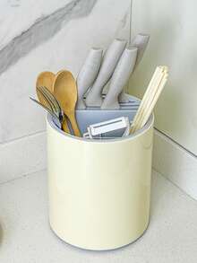 1 szt./3 w 1 uchwyt na przybory kuchenne do blatu z blokiem na noże i półką na sztućce. - Zobacz 5