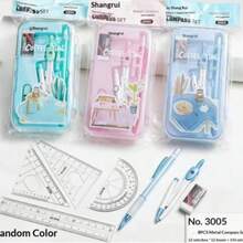 9pcs Student Math Drawing Ruler Tool Set, Exam Stationery Supplies, Multifunctional Tool Kit, Back To School Gifts, Holiday Presents, Birthday Gifts, Exquisite Craftsmanship, Household Essential - Student Math Drawing 9-piece Set - View 1