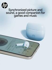 HP H10J 无线耳机 | 蓝牙 5.4 | IPX4 防水 | 30 小时续航 | 带麦克风 | 降噪耳塞，适用于跑步、旅行和商务出行 - 查看 7