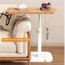 1pc Adjustable Side Table, Living Room Sofa Small Table, Mobile Coffee Table, Bedroom Bedside Table, Minimalist Portable Multifunctional Side Table, Adjustable Computer Desk, Adjustable Coffee Table - Multicolor - View 6