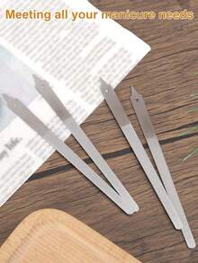 4PCS Convenient Household Stainless Steel Double-Sided Emery Polishing Strip Nail File Polishing Strip - A Special Tool For Manicure And Nail Repair(2/1pc) - Multicolor - View 5