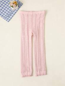 3 Pairs Girls' Minimalist Versatile Mesh Breathable Tight Ankle Length Leggings, Girls' Daily All-Match Skinny Tights, Suitable For Everyday Wear, Spring/Summer - Multicolor - View 4