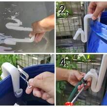 1pc Overflow Pipe, Outdoor Overflow Pipe 3D Printing Bucket Hose Barrel Edge Bracket Tool - A - View 4