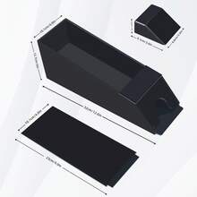 AF005 全罩黑色 8 副牌洗牌器，亚克力材质，适用于 88mm*63mm 扑克牌，德州扑克桌配件，全黑防作弊发牌器 - 黑色 - 查看 3