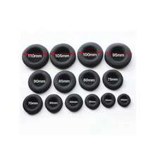 通用黑色耳垫 - 黑色PU皮革通用耳机套 - 适用于头戴式耳机 - 褶皱纹理耳套 - 青蛙图案圆形通用耳机替换耳套 - 提升您的音频体验 - 黑色 - 查看 2