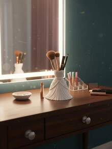 1个极简新娘化妆刷收纳盒，新娘桌面整理盒，多功能化妆刷、香水、化妆工具收纳管，文具、笔筒，适合作为婚礼回礼、节日礼物、独特礼物、返校礼物、母亲节礼物、周年纪念礼物 - 彩色 - 查看 5