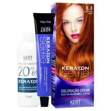 Keraton Selfie Hair Dye - Full Gray Coverage - Choose Your Color - 8.4 Light Blonde Copper - View 1