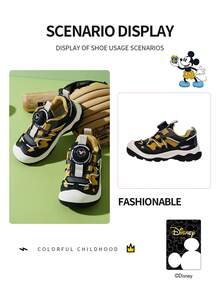 Disney 米奇官方授权联名款 | 一双儿童运动鞋，适合日常、节日、运动和户外活动穿着。穿着舒适贴合脚型，防滑、耐磨、透气。（男童运动鞋、男童板鞋、儿童运动鞋、女童运动鞋、女童板鞋） - 黑色 - 查看 7