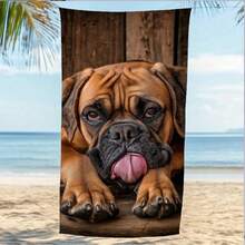 Extra Large, Super Absorbent Beach Towel With Elegant Pug Print, Comfortable Quick-Dry, Thick & Soft, Sand-Free, Ideal For Men And Women At Beach, Pool, Swimming, Bathing, Travel, Picnic And Camping - 1 - View 1