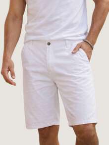 Men's Bermuda Jeans Twill Shorts Men's Jeans - White - View 1