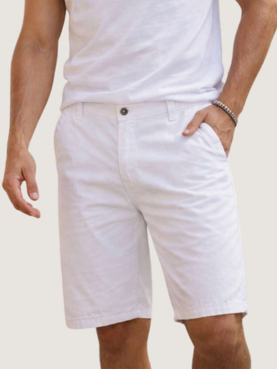 Men's Bermuda Jeans Twill Shorts Men's Jeans - trắng - Xem 1