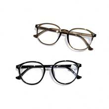 2 Pairs New Fashion Unisex Plain Glass Frames, Minimalist Versatile Casual Glasses For Students - Multicolor - View 4