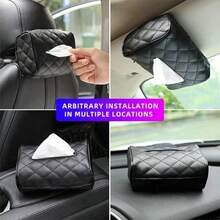 Hộp đựng khăn giấy ô tô, giá đựng khăn giấy gắn trên tấm che nắng hoặc tay vịn. - A - Xem 7