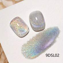 0.5g/0.0176oz 9D Laser Cat Eye Nail Powder, Cat Eye Nail Powder, Rainbow Magnetic Powder, Super Bright & Strong Magnetic, Suitable For Fashionable Manicure Design, Home DIY Nail Decoration, Ideal Gift For Women On Holidays/Christmas - 彩色 - 查看 3