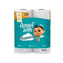 Mother's Day  Angel Soft Toilet Paper, Pack-6Mega Rolls = 24Regular Rolls, Soft And Strong Toilet Tissue - Toilet Paper, Tissue Paper, Roll, Paper Towels, Papel Toalla Para Cocina, Fuerza Regida, Cleaning Supplies, Buy One Get One Free, 2-Ply Durable Ti - 巨型捲 - 查看 9