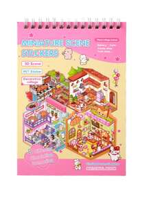 Hình dán phong cảnh sáng tạo dành cho học sinh, hình dán phong cảnh tự làm, hình dán đa phong cảnh thu nhỏ, hình dán trang trí sổ kế hoạch, giúp giảm căng thẳng và giết thời gian, sách hình dán, đồ dễ thương, sách tĩnh lặng - Nhiều màu - Xem 13