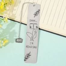 极简主义阅读语录不锈钢书签套装 - 书籍造型吊坠线条艺术设计，送给爱书人士和女性的完美礼物 - SQ2748 - 查看 13