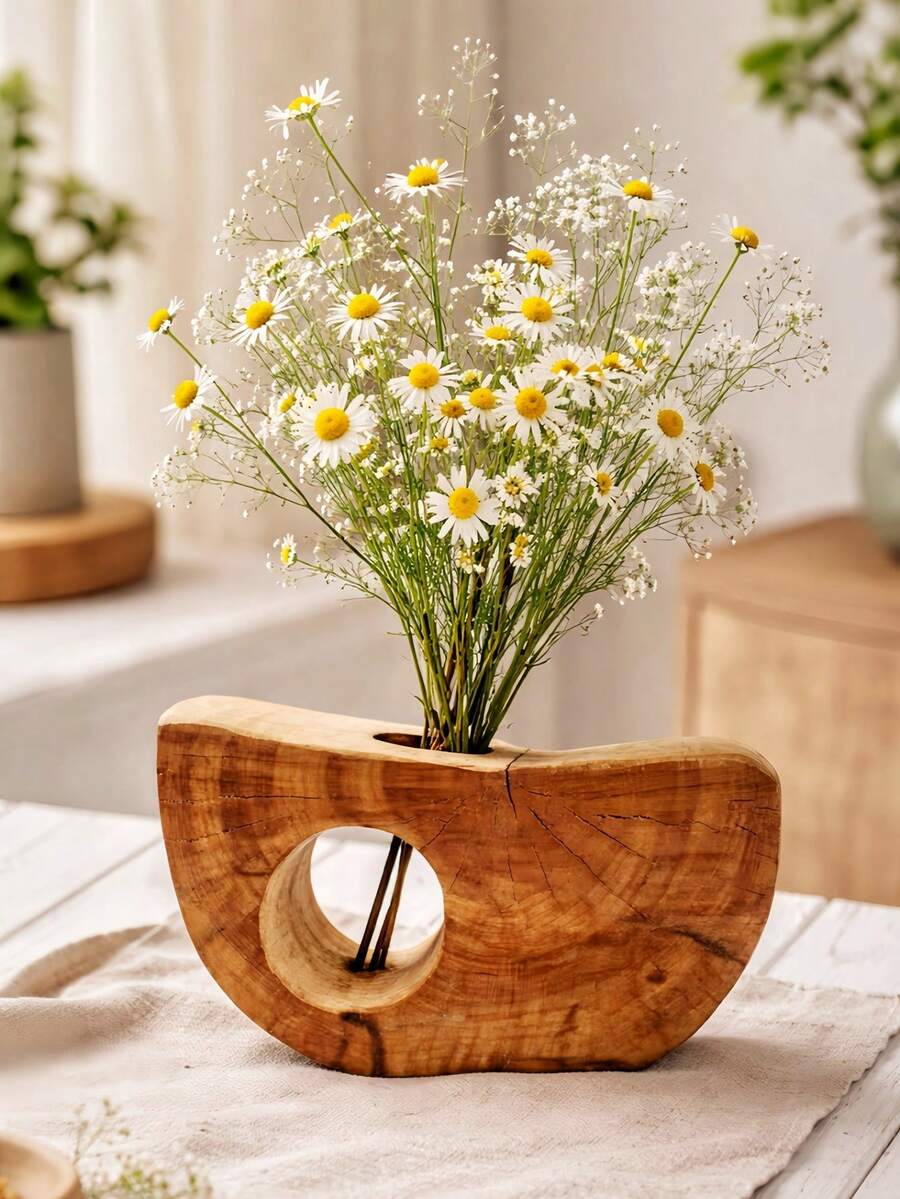 1个几何花瓶，镂空桌面装饰摆件，适用于室内装饰、婚礼和花园 - 彩色 - 查看 1
