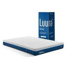 Luuna Blue Colchón Individual Colchón Memory Foam 24cm de Altura Firmeza Media Colchones en Caja 3 Capas de Espuma de Alta Densidad Colchón Fresco - Rey Azul - Ver 2